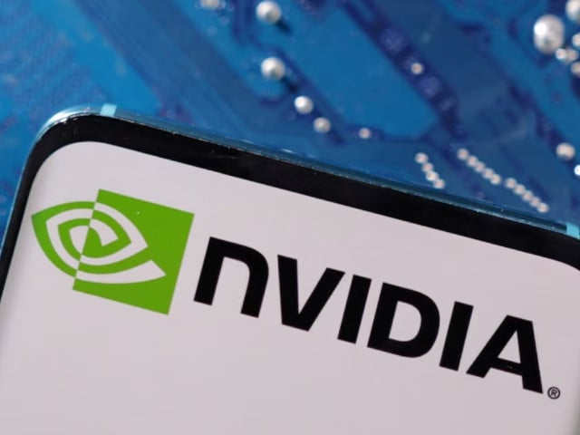 a smartphone with a displayed nvidia logo is placed on a computer motherboard in this illustration taken march 6 2023 photo reuters